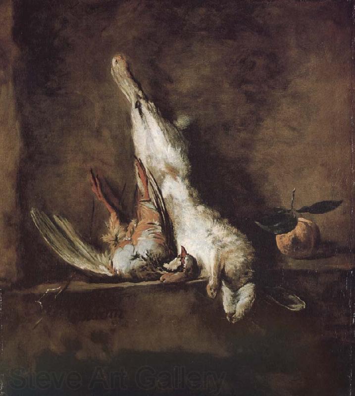 Jean Baptiste Simeon Chardin Orange red partridge and rabbit Germany oil painting art